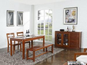 Buy cheap Nanmu solid wood Dining room furniture 1.35m flexible Round table and Chairs Tall wine cabinet with buffet product