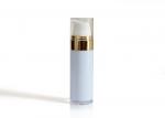 Light Blue Empty Foundation Pump Bottle / Eye Serum Refillable Airless Pump