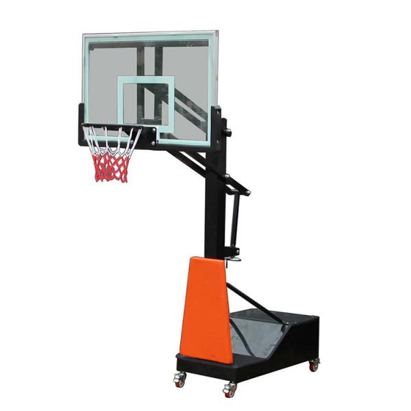Green Outdoor Basketball Hoop , Portable Basketball Stand Steel Material For School