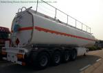 4 Axle 60K Liter Diesel Tank Semi Trailer With First Axle Lifting Aire Bag