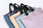 OEM shopping tote color zipper lunch Customized file canvas bag,Recycled canvas