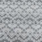 Floral Line Holes Cotton Nylon Lace Fabric For Ladies Dressing 150CM Width