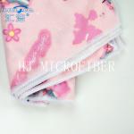 Microfiber Printed Hand Towel Home Use Baby Towel 40*40cm Square Shape Pink