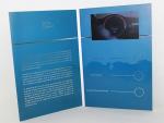 5" silver printing Video Brochure Card , fair display lcd video business cards