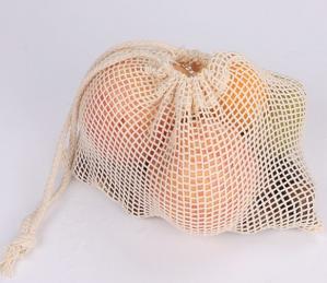Buy cheap Cream White Cotton Mesh Reusable Mesh Produce Bags With Multi Size Choice product