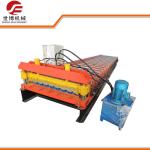 Metal Decking Floor Trapezoid Sheet Cold Roll Forming Machine PLC Control Style