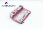 Leather Makeup Bag White PU Leather With Customized Printing Super Clear PVC