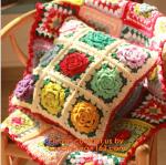 100% Cotton HandMade Crochet Cushion Cover Pillow Cover 25* 45cm Hand Crochet