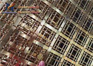 Buy cheap Decorative Brass Mesh Ceiling Partitions Architectural Woven Wire Mesh product