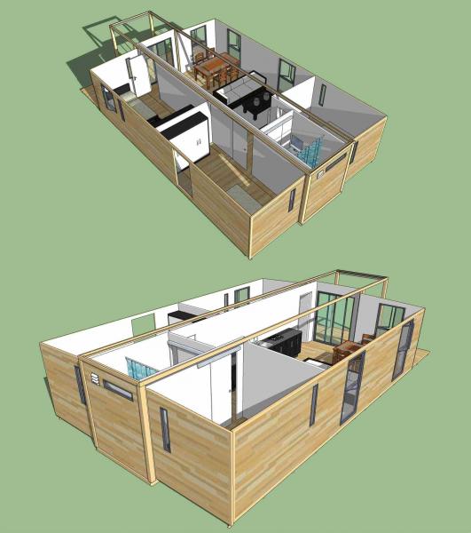 Hard Hard Flat Pack Container House , Steel Structure Low Cost Prefabricated Homes