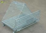 Logistics Turnover Box Collapsible Storage Shelves Wire Mesh Metal Pallet Cage