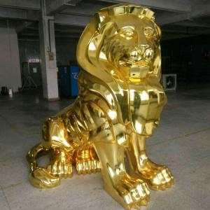Buy cheap Rohs Gold Electroplating Service , Lion Sculpture Electroplating Resin Prints product