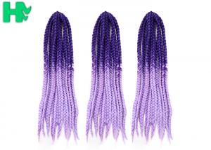 Buy cheap Braid Purple 24 Inch Synthetic Hair Pieces , False Hair Pieces Hair Extensions Type product