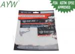 Soft Plastic Zipper Fishing Bait Bag For Packing Worm Lures / Saltwater Lures