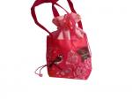 Red / Black / Purple 75g Non Woven Drawstring Bag, Recycled Fabric Carry Bag