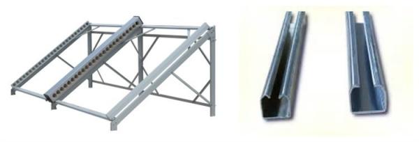 Metal Steel Frame Making Machine , Solar Strut Channel Roll Forming Machine