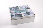 155mm Large Chocolate Candy Tin Box With Printing And Embossing