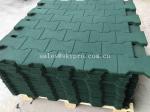 Driveway Rubber Patio Pavers / Anti - Slip Recycled Rubber Flooring Thickness 15