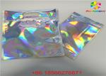 Holographic Stand Up Zip Lock Bag Laminated Poly Large Plastic Packaging