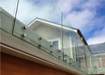 Tempered Glass Balcony Railing , Standoff Glass Railing Stainless Steel Material