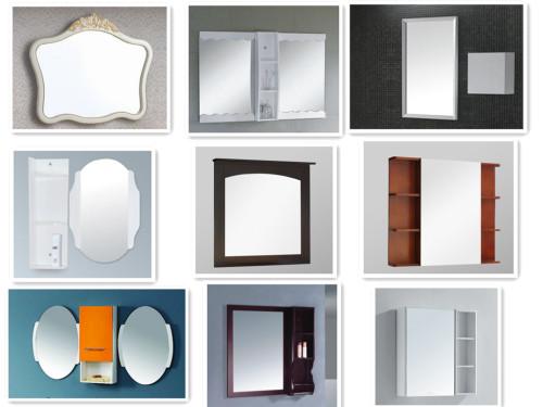 Light brown bathroom cabinet 0.5 Vanity Size , 70 * 80 * 16cm mirror modern bathroom sink cabinets