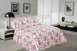 Cockscomb Flower Double Bed Quilt Covers , Microfiber Fabric Quilt Cover Sets