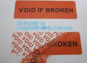 Buy cheap Void Hologram labels stickers,sliver tamper evident security VOID label,adhesive moon rock pre cotton size label roll vo product