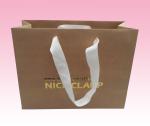 custom wholesale small brown paper gift bags with handle manufacturer
