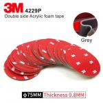 Double Sided Adhesive Acrylic Foam 3M 4229P Kiss Cut Tape 75MM Circle Gray 3M