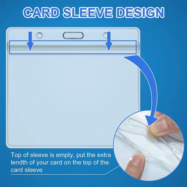 35C/Layer 4 X 3 In ID Card Vinyl Sleeve , PVC Vaccination Card Protector