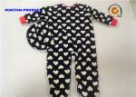 Heart Print Baby Fleece Pram Suit And Hat Sets For Girls OEM / ODM Available