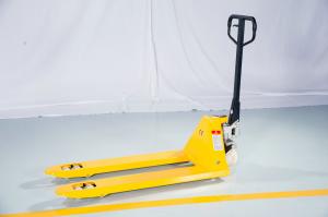 Buy cheap 2000kg Capacity Steel Hand Pallet Truck Yellow Color With PU Wheels product