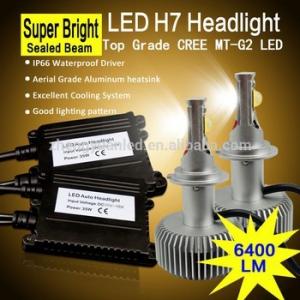 Buy cheap 70W 6400lm Sealed beam H7 LED car headlight bulbs, MT-G2 CREE LED product