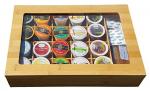 organic bamboo coffee knock box coffee capsule box for gift with high quality
