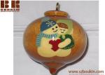 Holiday Decoration,Promotion Gift Snow Couple wooden Christmas Decoration