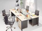 Cusomized Wooden Material 4 Seats Office Desk Cubicle Multi Color Easy To