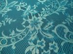 Vintage Metallic Lace Fabric Blue , Nylon Tulle Floral Lace Fabric SYD-0002