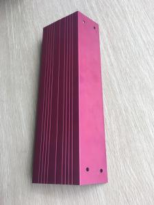 Buy cheap OEM Purple Pink Color Anodizing CNC machined metal parts Laser Cutting Industrial Shell product