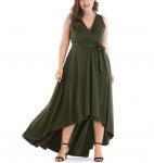 Wholesale sexy fat women dresses sleeveless long plus size dress