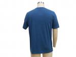 Navy Blue Melange Mens Polo T Shirts With Dot Shade Print Quick Dry Function
