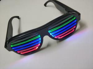 Buy cheap New Style Voice-Activated LED glasses Sound activated shutter led flashing glasses with USB charger led sunglasses product
