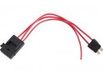 Red Wire Black Plastic Square Shell Cap Wired Inline Auto Fuse Holder Box MT205