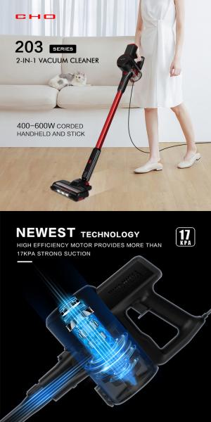 220V Lightweight Upright Corded Vacuum Cleaners , 2 In 1 Handheld Vacuum Cleaner