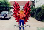Red Stage and Event Performance Suit Inflatable Wings for Adults Costumes