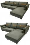 B10# modern genuine leather sofa L shape sofa, living room couch chaise lounge,