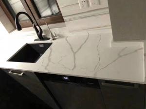 Buy cheap White Quartz Kitchen Worktops , Quartz Stone Countertops Customized Size product
