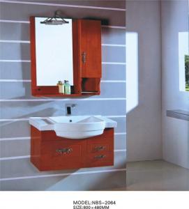 Buy cheap Light brown bathroom cabinet 0.5 Vanity Size , 70 * 80 * 16cm mirror modern bathroom sink cabinets product