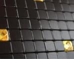 Waterproof Black Self Adhesive Mosaic Wall Tiles , Peel And Stick Metal Tile