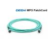 Buy cheap 12 Fibers MPO Fiber Optic Cable Patch Cord 10 Gigabit OM3 Jump cord Cables from wholesalers