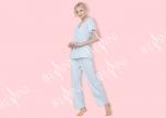 Small Rose Printed Ladies Short Pyjamas / Women'S Button Down Pajama Sets